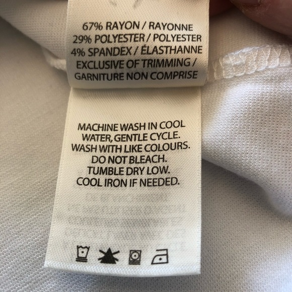 Kenneth Cole White 3/4 length Top Size Large - Picture 3 of 5